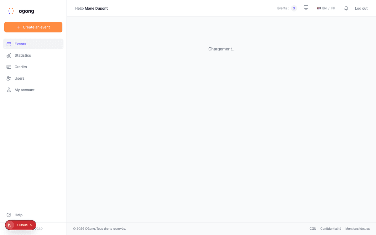 Détail d'un événement Speed Meeting avec participants et statistiques de l'algorithme